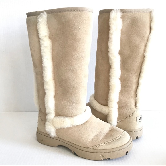 UGG Shoes - UGG tall Sunburst tan shearling winter boot 6